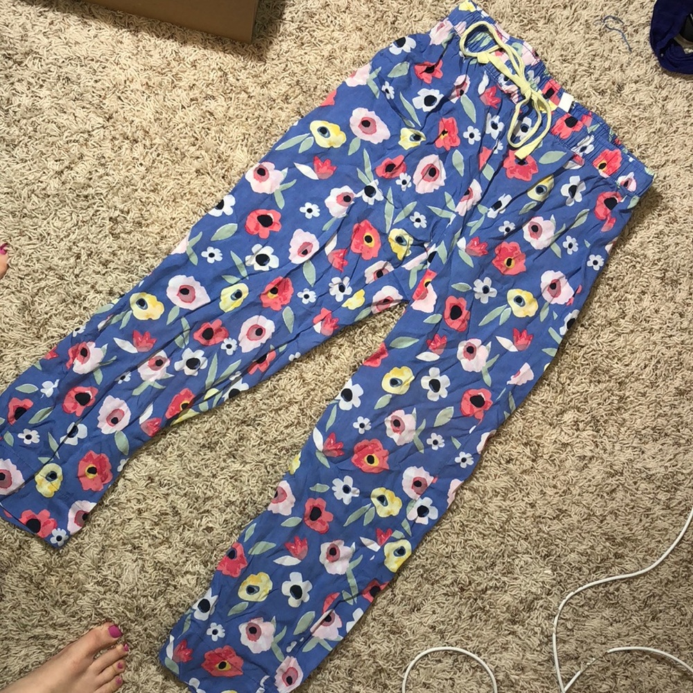 Target pajama pants with drawstring and flowers